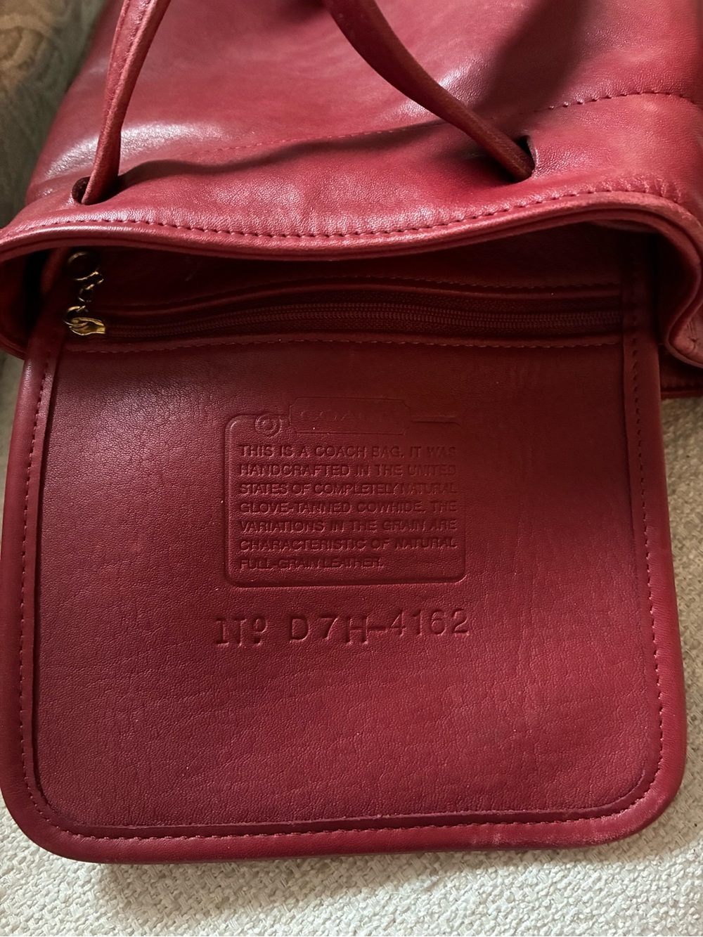 Coach Soho Cornelia Leather Backpack Crossbody Sling Bag, 4162, Vintage, Red - Picture 15 of 16